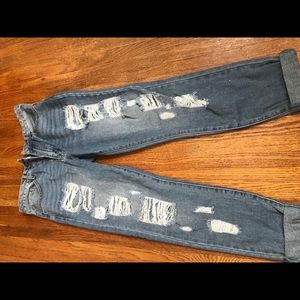 Ripped boyfriend jeans